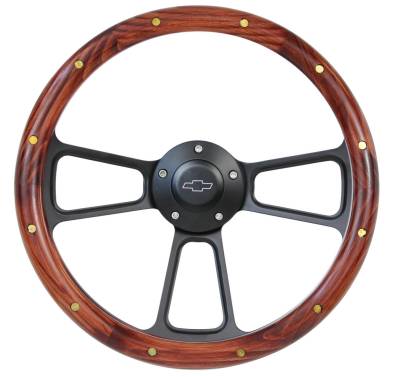 Steering Wheels - 14" Wood Steering Wheels - Wood Steering Wheel Kits