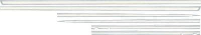 B9214 - 1962 Impala / Full Size 6 Piece White Body Side Molding Set (Without Clips)