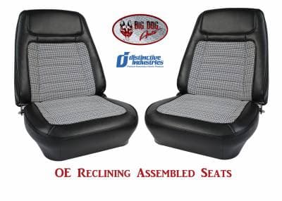 1968 Camaro Deluxe Houndstooth OE Reclining Front Bucket Seats