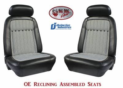 1969 Camaro Deluxe Houndstooth OE Reclining Front Bucket Seats