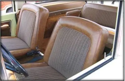 1968-1977 Ford Bronco, Rear Seat Deluxe Houndstooth Seat Upholstery