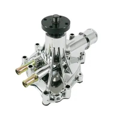 Ford Small Block 302/351 Windsor Reverse-Rotation Aluminum Water Pump Chrome thumbnail 2