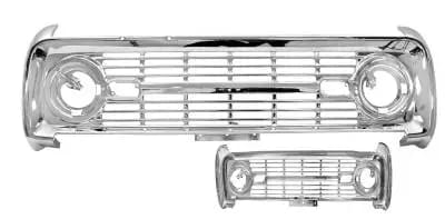 Grille for 1969 - 1977 Ford Bronco - Chrome