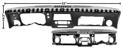 Complete Steel Dash Panel for 1967 Camaro, Firebird