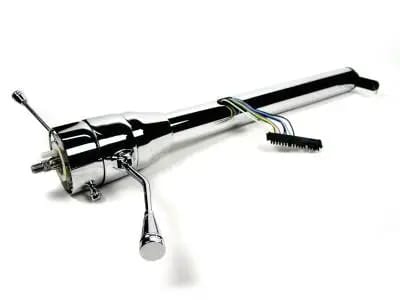 Ididit  Universal 28" Straight Column Shift Steering Column - Chrome