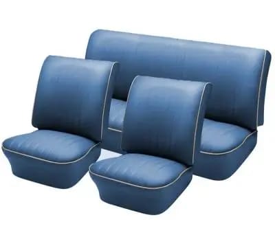 1956-57 VW Volkswagen Bug Beetle Sedan OEM Classic Style Seat Upholstery, Front and Rear thumbnail 2