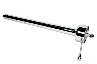 Ididit 28" Straight Classic Floor Shift Steering Column - Chrome