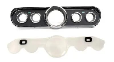 1965 Mustang Black Instrument Bezel and Lens - GT Style thumbnail 2