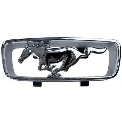 1966 Mustang Standard Running Pony Grille Corral - Chrome