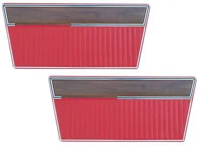1968 - 77 Ford Bronco Door Panel Set - with Woodgrain Trim