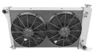 Champion Three Row All Aluminum Radiator w/Fans, Relay for 1967-1972 Chevy Blazer and Suburban, GMC Jimmy CC369
