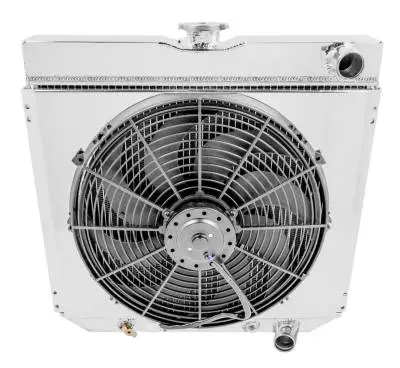 Champion Three Row Aluminum Radiator Combo for 1963 to 1970 Ford Mustang, Cougar, Fairlane CC340 thumbnail 2