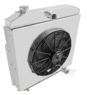 Champion Three Row Radiator Combo for 1953-1956 Ford Truck w/Chevy Configuration cc8356CM