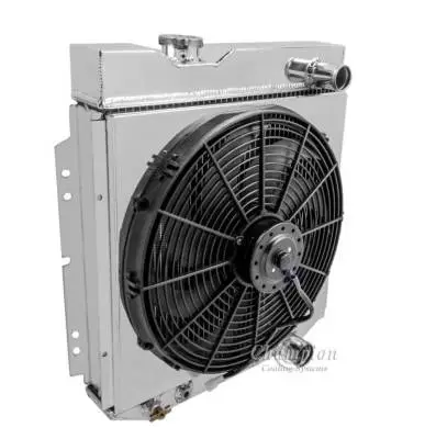 Four Row Aluminum Radiator Combo for 60-66 Ford Ranchero, Falcon, Mustang. Econoline, Comet & Model T FSMC259 thumbnail 2