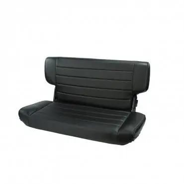 Fold and Tumble Rear Seat, Black Denim, 76-02 Jeep CJ & Wrangler