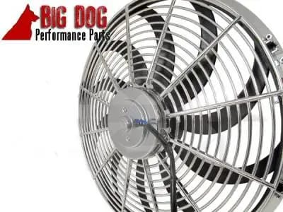 Two Fourteen-Inch Chrome Finish Radiator Cooling Fans & Electric Relay thumbnail 3