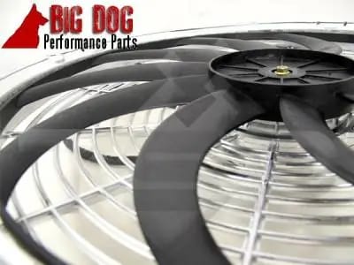 Fourteen-Inch Chrome Finish Radiator Cooling Fan & Electric Relay thumbnail 2