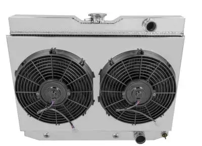 Champion Three Row Aluminum Radiator Combo 1960 - 1965 Chevy Impala/Bel Air CC281Combo