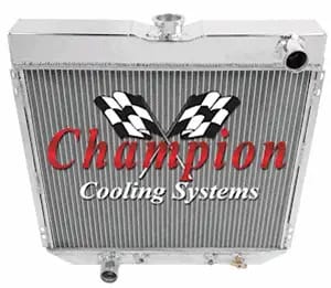 Champion Four Row All Aluminum Radiator Combo for Mustang, Falcon, Cougar, Fairlane, Comet Various Years mc339combo thumbnail 3