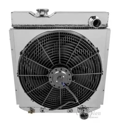 Four Row Aluminum Radiator Full Combo for 60-66 Ford Ranchero, Falcon, Mustang. Econoline, Comet & Model T FSMC259 thumbnail 5