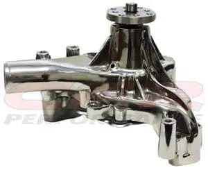 Chevy Small Block High Volume Long Water Pump 1969 to 1984 Polished
