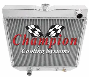 Champion Two Row All Aluminum Radiator Combo for Mustang, Falcon, Cougar, Fairlane, Comet Various Years ec339combo thumbnail 2