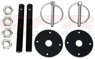 Black Flip Over Style Hood Pin Kit
