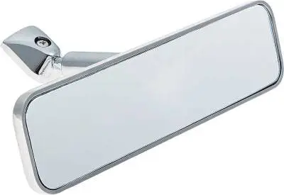 POLISHED ALUMINUM REAR VIEW MIRROR - BALL MILLED thumbnail 2