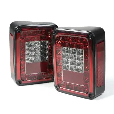 LED Tail Light Set, Smoke; 07-16 Jeep Wrangler JK thumbnail 3