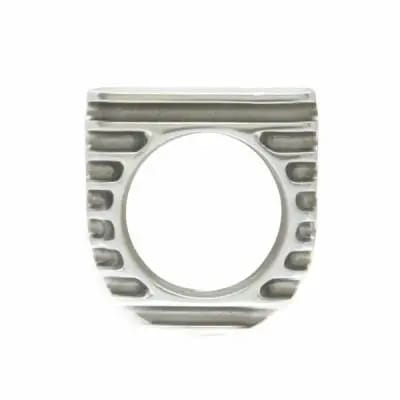 Vintage Style Finned Single Gauge Billet Instrument Bezel