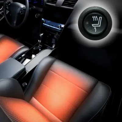 Carbon Fiber Heated Seat Kit with Switch and Plug-and-Play Harness - Four Seats thumbnail 4