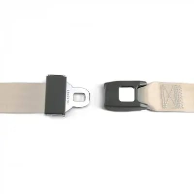 2 Point Offwhite Lap Seat Belt, Standard Buckle, Pair thumbnail 2