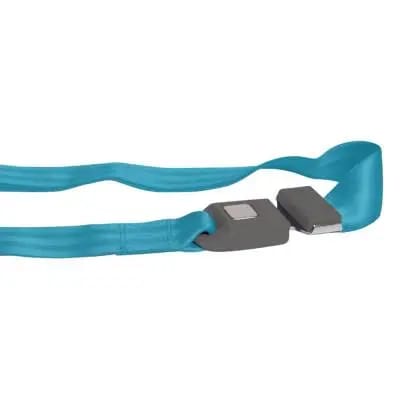 2 Point Electric Blue Lap Seat Belt, Standard Buckle, Pair thumbnail 2