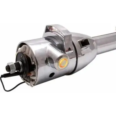 33" Orange Push Button Start Chrome Steering Column Automatic with Gear Indicator Window and Shifter