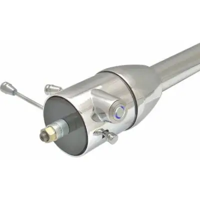 32" Blue Push Button Start Chrome Steering Column Floor Shift from Helix