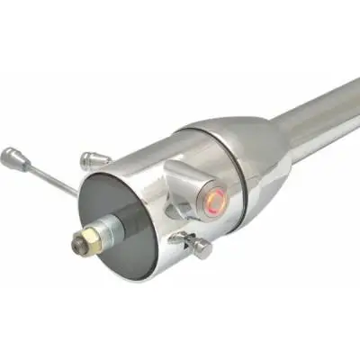 32" Red Push Button Start Chrome Steering Column Floor Shift from Helix