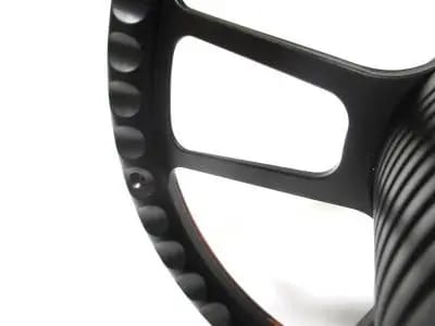 14" Billet and Real Mahogany Ford Steering Wheel Kit Includes Adapter, Horn Button thumbnail 2