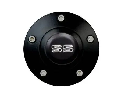 14" Black Billet Muscle Style Steering Wheel w/Your Choice of Horn and Half-Wrap thumbnail 15