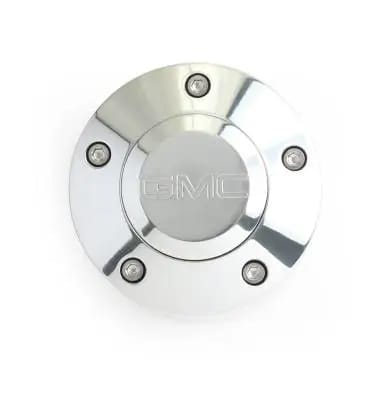 14" Polished Billet Flamed Steering Wheel w/Your Choice of Horn and Half-Wrap thumbnail 14