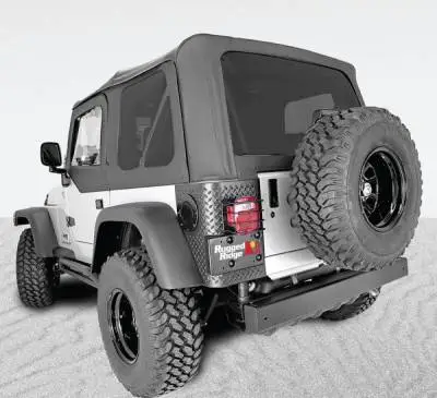 XHD Soft Top, Black, Tinted Windows, Sailcloth; 97-06 Jeep Wrangler TJ