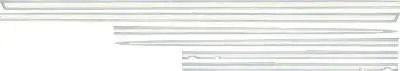 B9214 - 1962 Impala / Full Size 6 Piece White Body Side Molding Set (Without Clips)
