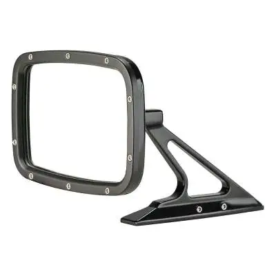 BR1011 - 1960-74 GM Rectangular Door Mirror With Fasteners On Leading Edge - Gloss Black thumbnail 2