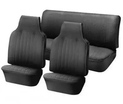 Front & Rear Vinyl Seat Upholstery, 1961-74 VW Type III, Notchback & Fastback, W/Armrest thumbnail 3