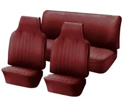 Front & Rear Vinyl Seat Upholstery, 1961-74 VW Type III, Notchback & Fastback, W/Armrest thumbnail 2