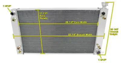 Three Row Champion Aluminum Radiator for 1988 - 95 Chevy C/K Series Truck, CC622 thumbnail 3