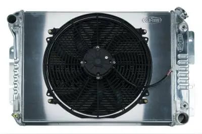 Camaro Radiator 67-69 Camaro BB / Firebird Auto Transmission Aluminum Radiator and 16 Inch Fan Kit Cold Case Radiators