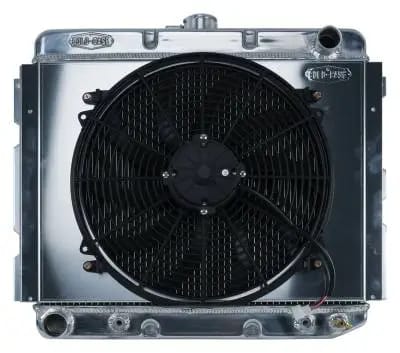 68-73 B,E Body BB Aluminum Performance Radiator And 16 Inch Fan Kit 16 x 22 Inch AT Cold Case Radiators