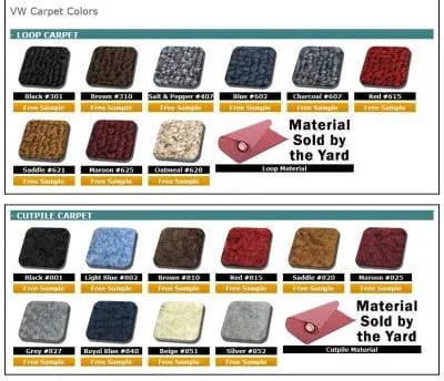 VW Carpet Kit 20pc. (With Footrest) 1969-74 VW Ghia Sedan thumbnail 2