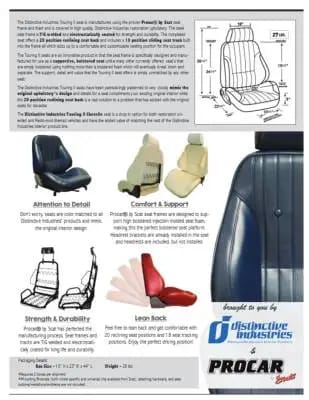 1969 Chevelle & El Camino Touring II Front Bucket Seats Assembled thumbnail 5