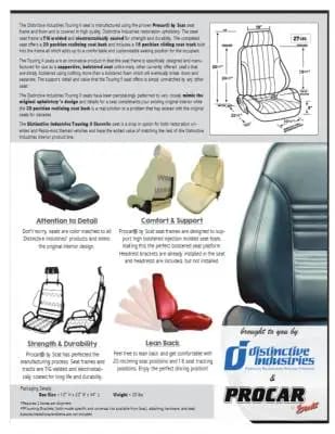 1967 Chevelle & El Camino Touring II Front Bucket Seats Assembled thumbnail 7